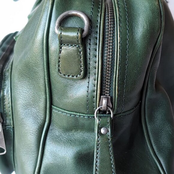 LIEBESKIND-BERLIN Satchel Vintage Forest Green Convertible Bag - Picture 13 of 13